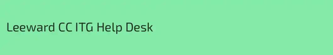 Leeward CC ITG Help Desk